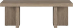 Henn&Hart Dimitra Coffee Table, 44" Wide, Gray