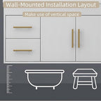 72IN Modern Bathroom Vanity - LED Intelligent Mirror Cabinet Includes Time Display & Defogging | Bathroom Cabinet with Sink & Open Storage Compartments, Ceramic Washbasin, 4 Drawers (Style A)