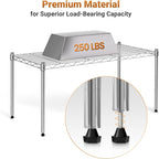 Simple Deluxe 1-Tier Shelving Units, 29.92" W x 13.78" D x 14.96" H Steel Wire Rack Storage Shelving Organizer, Chrome