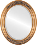 OVALCREST Oval Beveled Wall Mirror for Home Decor - Florence Style - Sunset Gold - 34" x 28"
