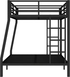 Latest Upgrade & Stronger Steel Full XL Over Queen Bunk Bed, Heavy Duty Thickened More Rust-Proof Metal Bunk Queen Bed with Enhanced Legs & Slats (Easier Assembly) (Full XL Over Queen)