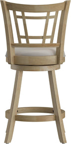 Hillsdale Fairfox 24.5" Wood Swivel Counter Height Stool, Natural