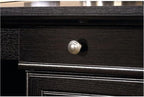 Sauder Bleeker Street L-Desk, Obsidian Oak finish