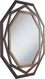 Uttermost Two-Tone Bronze 32" Openwork Octagonal Wall Mirror