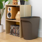 IRIS USA Small Trash Can Wastebasket with Handle, 6 Gallon / 24 Quart, 3-Pack, for Bathroom, Office, Bedroom, Under Sink, Kitchen, Garbage - Brown