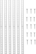 VEVOR Shelf Pilaster, 36.3-inch 8 Pack, Adjustable Shelf Brackets Steel Mortise Mount Pilaster Strip Standards with 32 Screws, Suitable for Wall Shelving System Cabinet Closet Organization