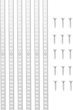 VEVOR Shelf Pilaster, 36.3-inch 8 Pack, Adjustable Shelf Brackets Steel Mortise Mount Pilaster Strip Standards with 32 Screws, Suitable for Wall Shelving System Cabinet Closet Organization