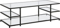 Henn&Hart 54" Wide Rectangular Coffee Table in Blackened Bronze, for Home, Living Room, Bedroom, Entertainment Room, Office