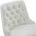 Watson & Whitely Bar Stools, 360° Swivel Upholstered Bar Stool with Back, 30" H Bar Height Barstools, Set of 2, Faux Leather in White