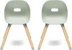 Lalo 2-Pack Play Chairs, Wood & Non-Toxic Plastic Toddler Chairs - Sturdy, Easy to Clean, Up to 200 lb. Weight Capacity, Blueberry