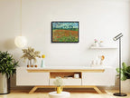 Wieco Art Framed Art Poppy Field June 1890 Canvas Print of Vincent Van Gogh Oil Paintings Reproduction Abstract Wall Art for Home Decorations Black Frame
