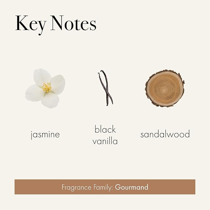 LAFCO New York Classic Candle, Amber Black Vanilla - 6.5 oz - 50-Hour Burn Time - Reusable, Hand Blown Glass Vessel - Made in The USA