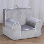 DIBSIES Personalized Creative Wonders Toddler Chair - Ages 1.5 to 4 Years Old (Unpersonalized Gray with White Piping)