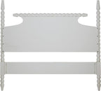 OSP Home Furnishings Spindle Design Cottage Style Headboard, 80.5W x 58.75H inches, Sandcastle Antique White Finish, King Size