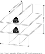 Furinno Cubicle Cube Insert, 9-Compartment Cube Organizer, Fits into Extra Thick Cubes, for Organizers and Storage, White (Does not fit IKEA Kallax Shelving)