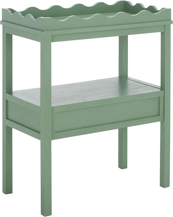 SAFAVIEH Home Collection Darlyn Sage Green 1-Drawer Rectangle Accent Table