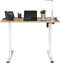 Stand Up Desk Store Electric Compact Standing Desk (Charcoal Frame/Natural Oak Top, 48” Wide)