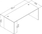 Bush Business Furniture Studio C 72W Computer Desk with Wire Management and Modesty Panel in White, Professional Table for Home Office and Corporate Office