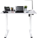 Stand Up Desk Store Electric Compact Standing Desk (White Frame/Matte White Top, 48” Wide)