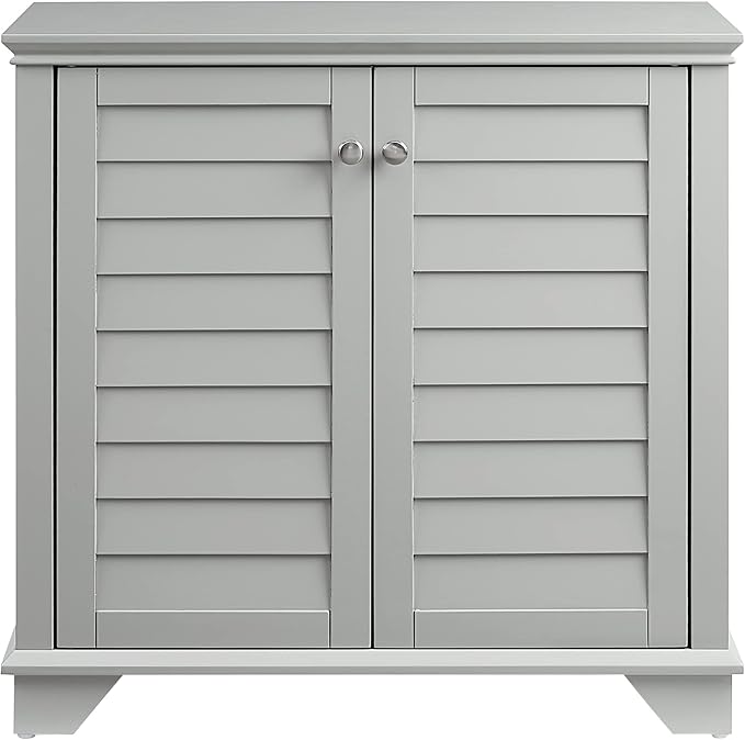 Crosley Furniture Lydia Accent Storage Cabinet, Bar, Buffet for Kitchen, Living Room, or Entryway, Gray