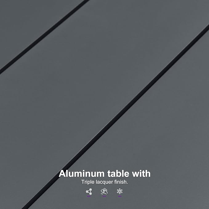 PURPLE LEAF Outdoor Dining Set for 14 All-Weather 16 Pieces Patio Aluminium Dining Table and Rope Weave Chairs Included Cushions for Backyard Deck Indoor Decor Patio Furniture Set Gray and Navy