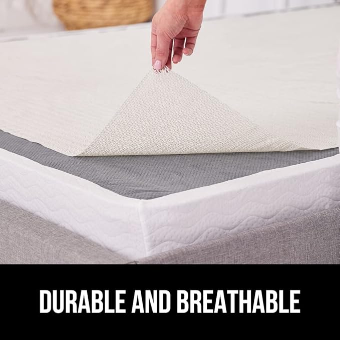 GORILLA GRIP Non Slip Mattress Gripper, Prevents Mattresses from Sliding and Holds Bed in Place, Pad Grips Beds, Sofa, Couch, Chair Cushions and Helps Keep Topper from Slipping, Easy Trim Pads Twin XL