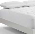 Serta Air Dry Extra Comfort Performance Fabric Quilted Mattress Pad, Cooling and Breathable Mattress Cover, Moisture Wicking Protection with 15" Deep Pocket, Twin, White