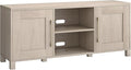 Henn&Hart Rectangular TV Stand for TV's up to 65" in Alder White, for Home, Living Room, Bedroom, Entertainment Room, Office