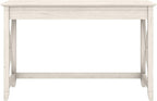 Bush Furniture Key West 48W Writing Desk in Linen White Oak