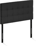 FURINNO Roanne Tufted Headboard, Twin, Black