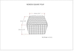 SIMPLIHOME Noreen Boho Square Pouf in Slate Grey and White Handloom Woven Pattern for the Living Room, Bedroom and Kids Room