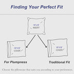 18x18 Pillow Inserts Set of 2, Hypoallergenic Soft Machine Washable Fluffy Virgin Polyester Premium Throw Pillow Stuffer, Decorative Cushion for Bed, Couch, Sofa - White