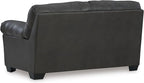Signature Design by Ashley Bladen Faux Leather Loveseat, Gray