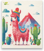 SWEDEdishcloths - Eco Friendly Cellulose Sponge Dish Towels - Mixed Set of 6 (One of Each Design) Llama Swedish Dish Cloths