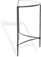 SAFAVIEH Couture Collection Isabellina Black & Clear Glass Half Moon Console Table