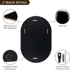 ANDY STAR 30x36'' Oval Mirror, Black Oval Mirror Pill-Shaped Design in Stainless Steel Metal Frame for Bathroom, Entryway, Living Room, Contemporary 1" Deep Wall Mount Vertical or Horizontal