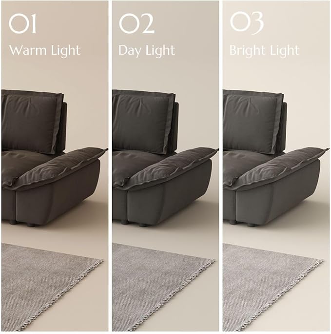 POVISON Oversized Modular Sectional Sailboat Sofa for Living Room with Adjustable Backrest Sectional Couches Large Deep Sofa Set 3 Seats Big Comfy Cloud Couch for House Office