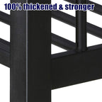 Stronger & Higher Quality Heavy Duty Steel Bunk Bed Twin XL Over Queen Size Bunkbed, Thickened Safer More Stable Metal Queen Bunk Bed Frame (Faster Assembly) (Twin XL Over Queen)
