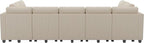 Belffin Large 15 Seat Modular Sectional Sofa with Storage Seat Corduroy Sleeper Sectional Sofa Bed Oversized Convertible Modular Couch for Living Room Beige