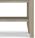 SIMPLIHOME Acadian SOLID WOOD 19 Inch Wide Square Transitional End Table in Distressed Grey, For the Living Room and Bedroom
