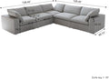 Cloud Modular Sectional Sofa for Livingroom,Large Down Filled Comfort Corner Sectional Sofa Couch Wide Deep Seat Convertible Couches for Office Apartment,V Shaped,Grey