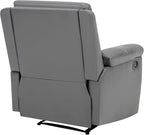 MINCETA Recliner Chairs,Modern 5" Wall Hugger Nursery Recliner with Overstuffed Arm and Back for Living Room,PU Leather in Gray