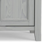 SIMPLIHOME Amherst 54-inch Wide Solid Wood TV Stand in Fog Grey, Transitional-Style Media Console for Living Room with Adjustable Shelves and Cable Management