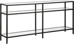 Henn&Hart 64" Wide Rectangular Console Table in Blackened Bronze, Entryway Table, Accent Table for Living Room, Hallway
