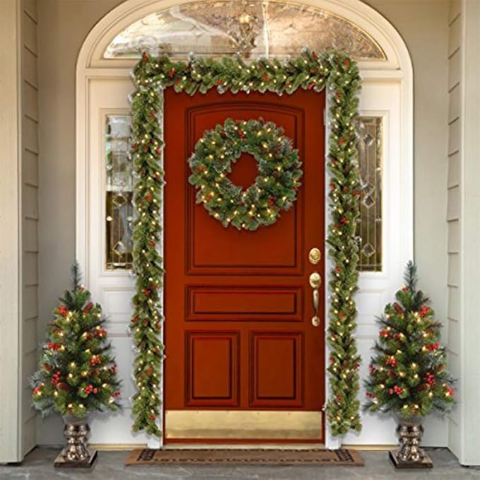 National Tree Company Artificial Christmas Tree and Garland Bundle with Lights (6.5 Feet)