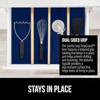 GORILLA GRIP DripGuard Shelf Liner, Non Adhesive Drawer and Kitchen Cabinet Protector, Slip Resistant BPA Free Smooth Surface Plastic Liners for Cabinets, Bathrooms, Closets, 12x120 Inch, Navy Blue