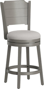 Hillsdale Clarion Swivel Counter Height Stool, Distressed Gray