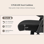 Office Chair Ergonomic, Comfy Desk Chair with Flip up Arms, Mesh Computer Chair with Adjustable Lumbar Support, Home Office Chairs 300 Lbs Capacity