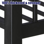 Latest Upgrade & Stronger Steel Queen Over Queen Bunk Bed, Heavy Duty Thickened More Rust-Proof Metal Bunk Queen Bed with Enhanced Legs & Slats (Easier Assembly)