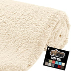 GORILLA GRIP Bathroom Rugs, 30x20, Ultra Soft Absorbent Mat, Thick Plush Bath Rug, Machine Washable, Microfiber Quick Dry, Mats for Shower, Bathtub and Floor, Home Decor Accessories, Ivory